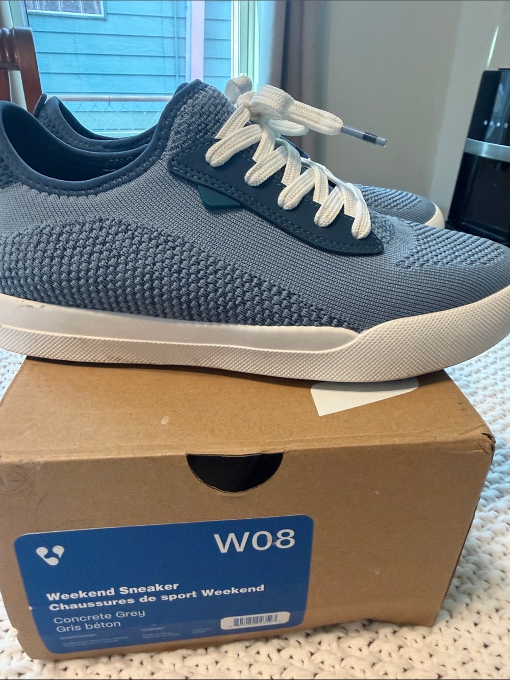 Vessi Weekend Sneaker Concrete Grey Casual Shoe